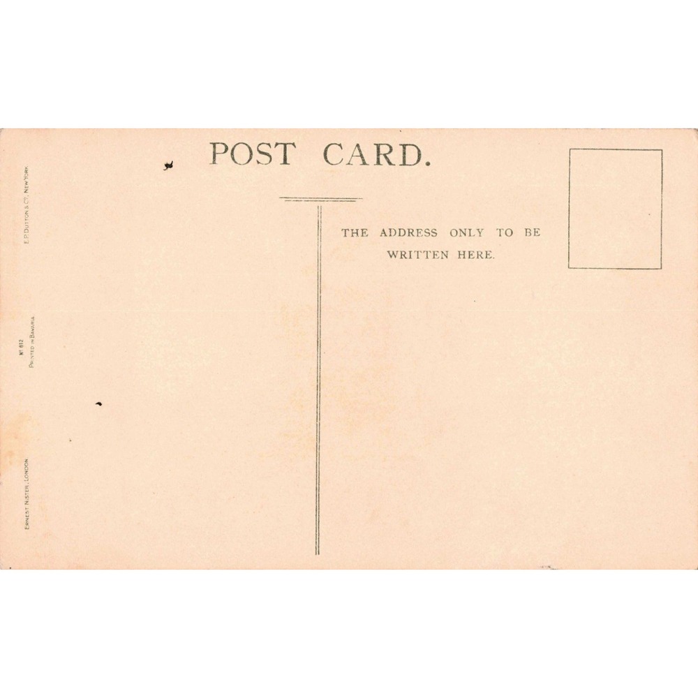 Antique New Year Postcard Church Sunset Winter Bells Nister Dutton Bavaria 612 - Picture 2 of 2